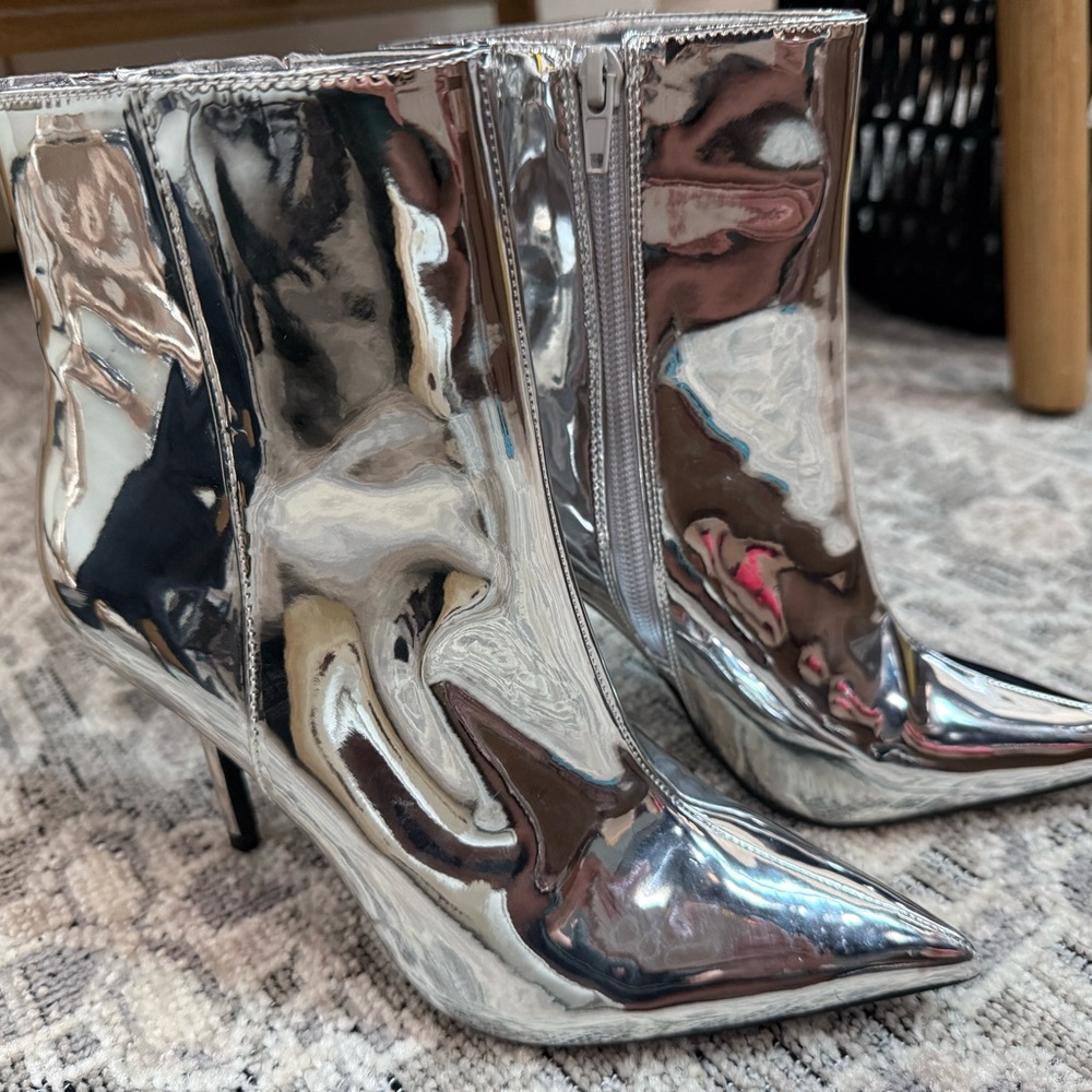 INC International Concepts Metallic Heeled Boots